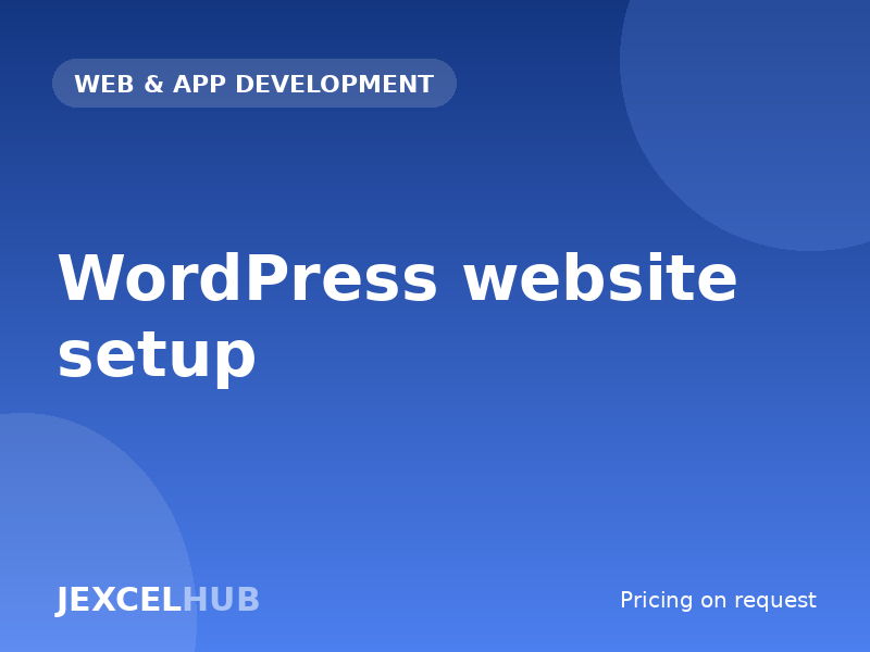 WordPress website setup